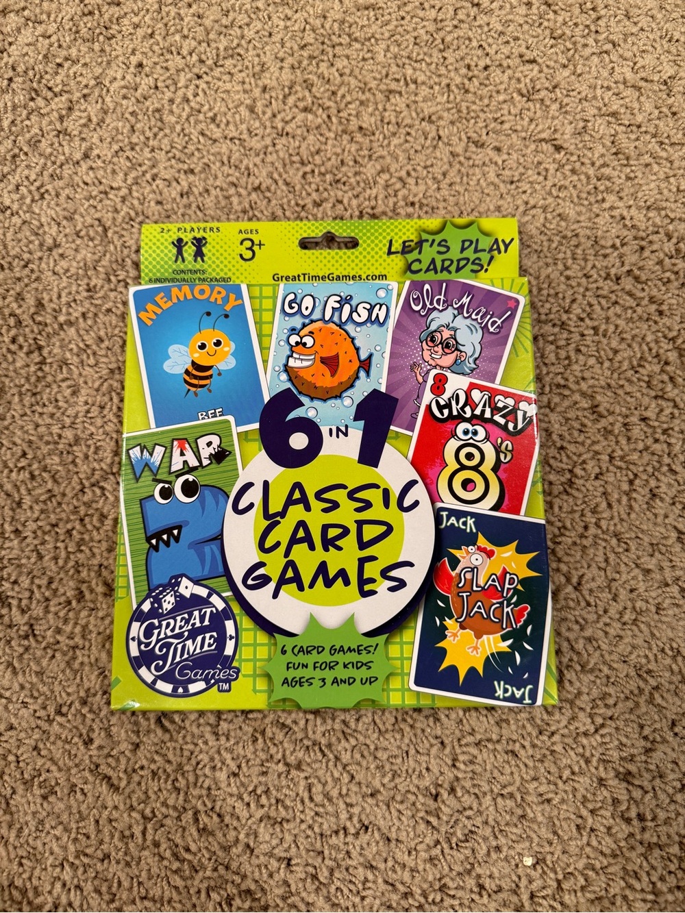 6-in-1 Classic Card Games for Family & Kids
